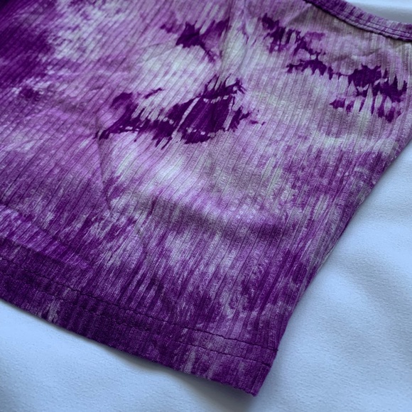 SHEIN One Strap Purple Tie-Dye Crop Top - Picture 8 of 8
